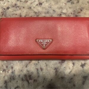 Prada red wallet